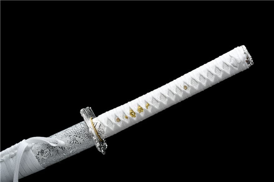 boxkatana Hand Forged Japanese Samurai Katana Lobelia High Manganese Steel Baked Blue Blade