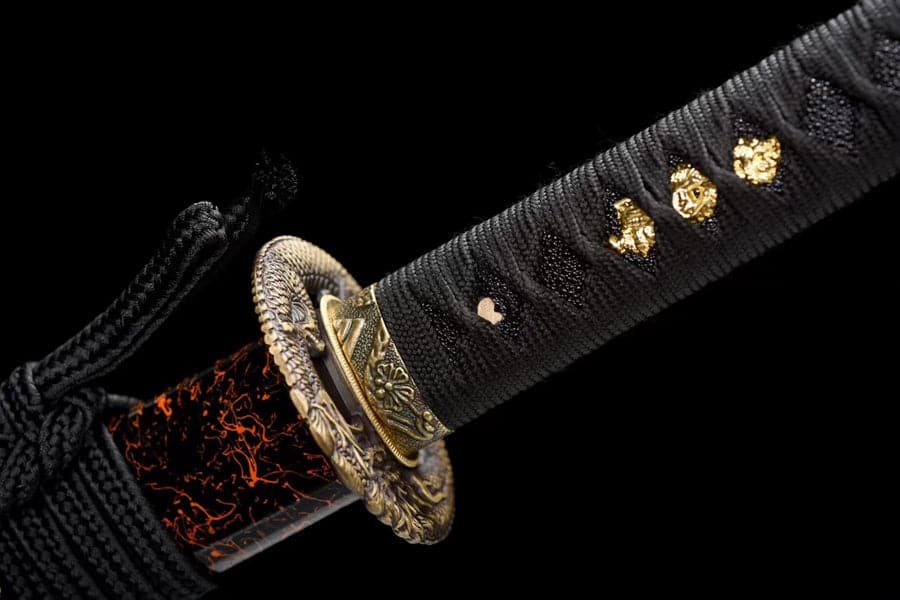 boxkatana Hand Forged Japanese Samurai Katana Pan Dragon Knight T10 Carbon steel Turns the soil to burn blade