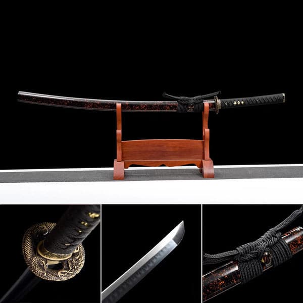 boxkatana Hand Forged Japanese Samurai Katana Pan Dragon Knight T10 Carbon steel Turns the soil to burn blade