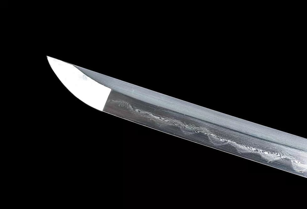 boxkatana Hand Forged Japanese Samurai Katana Qi Gan Pattern Steel Wooden color