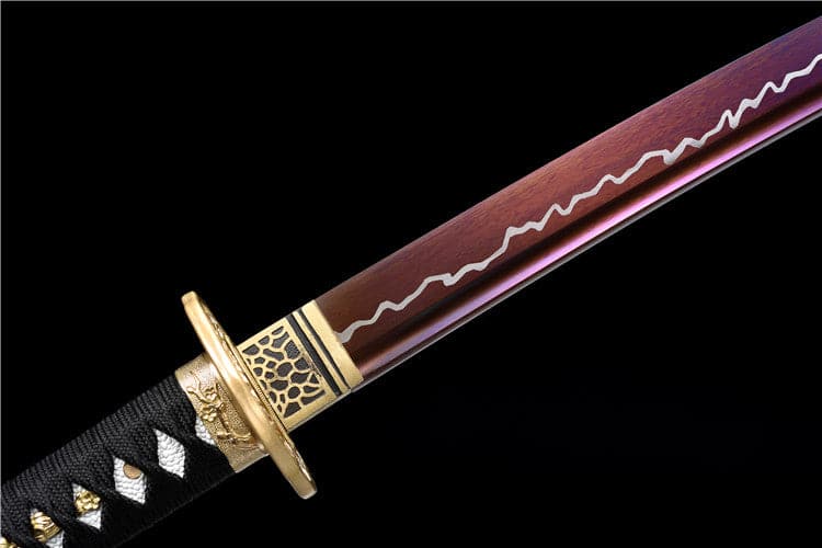 boxkatana Hand Forged Japanese Samurai Katana Rose High Manganese Steel Purple Blade