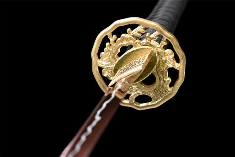 boxkatana Hand Forged Japanese Samurai Katana Rose High Manganese Steel Purple Blade