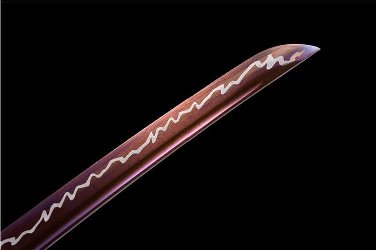 boxkatana Hand Forged Japanese Samurai Katana Rose High Manganese Steel Purple Blade