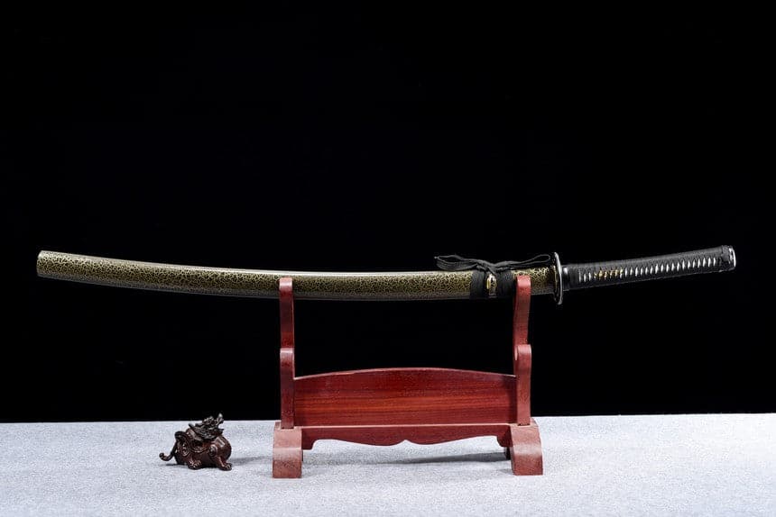 boxkatana Hand Forged Japanese Samurai Katana Silver Wheel Damascus Steel Full Tang