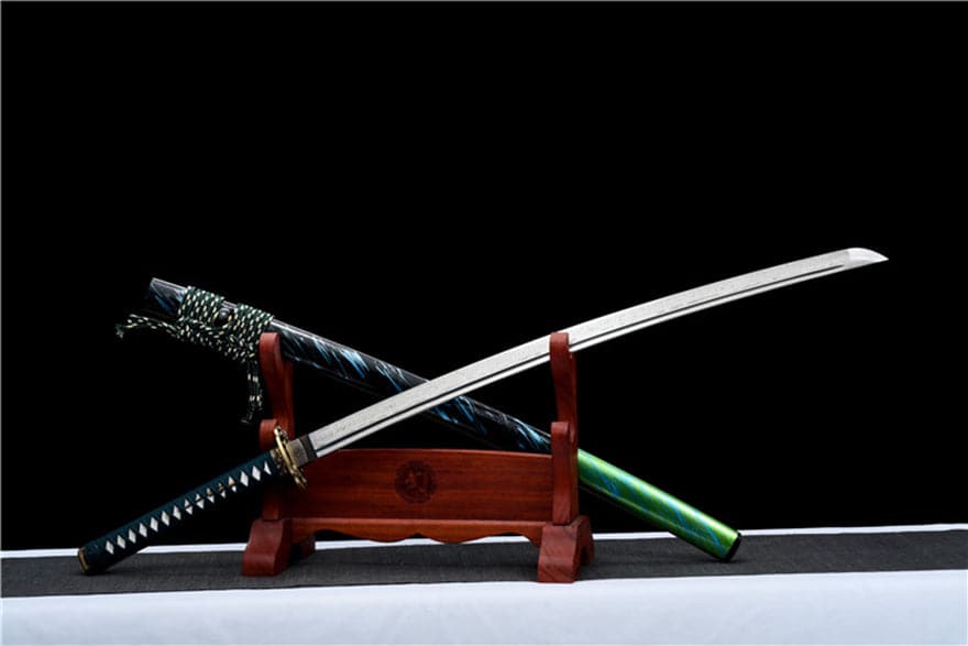 boxkatana Hand Forged Japanese Samurai Katana Sky Dome Pattern Steel Pure copper fine carving set