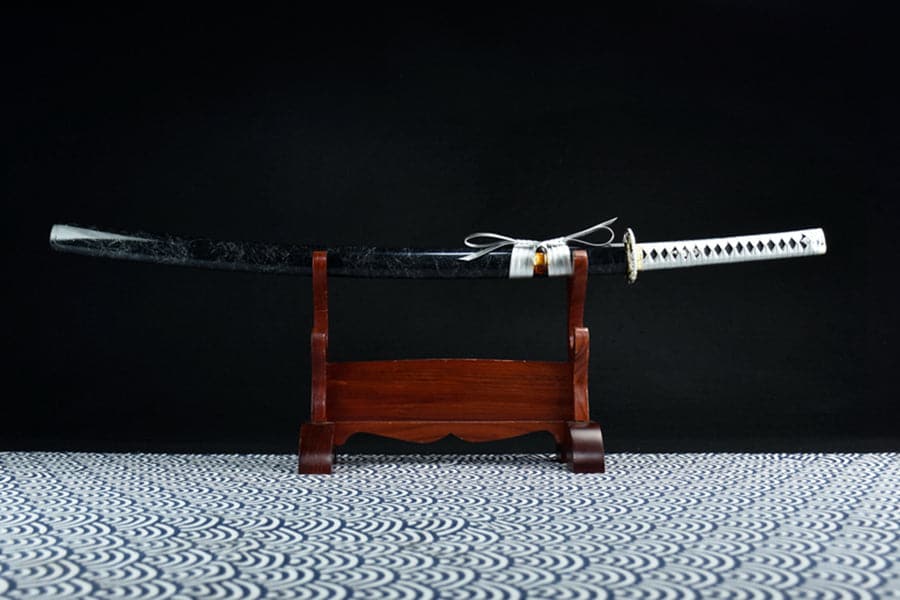 boxkatana Hand Forged Japanese Samurai Katana 菊丸 きくまる T10 Carbon steel Blade baking blue