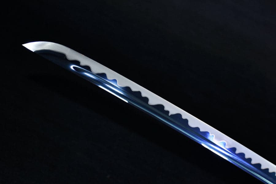 boxkatana Hand Forged Japanese Samurai Katana 菊丸 きくまる T10 Carbon steel Blade baking blue