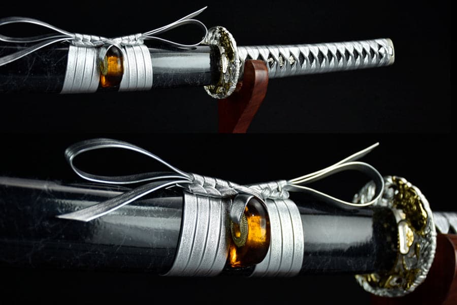 boxkatana Hand Forged Japanese Samurai Katana 菊丸 きくまる T10 Carbon steel Blade baking blue