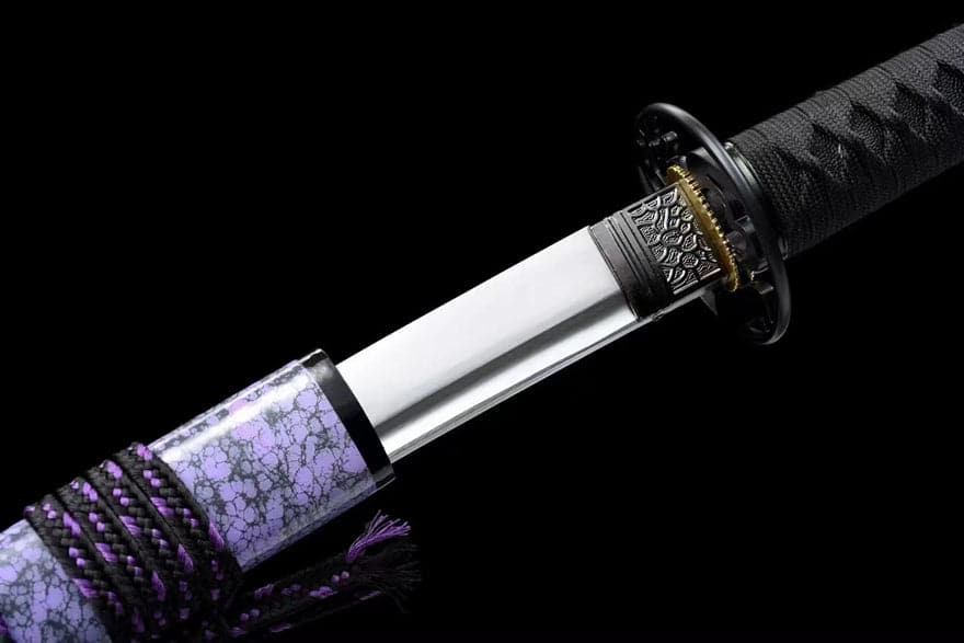 boxkatana Hand Forged Japanese Samurai Katana Violet 9260 Spring Steel Full Tang