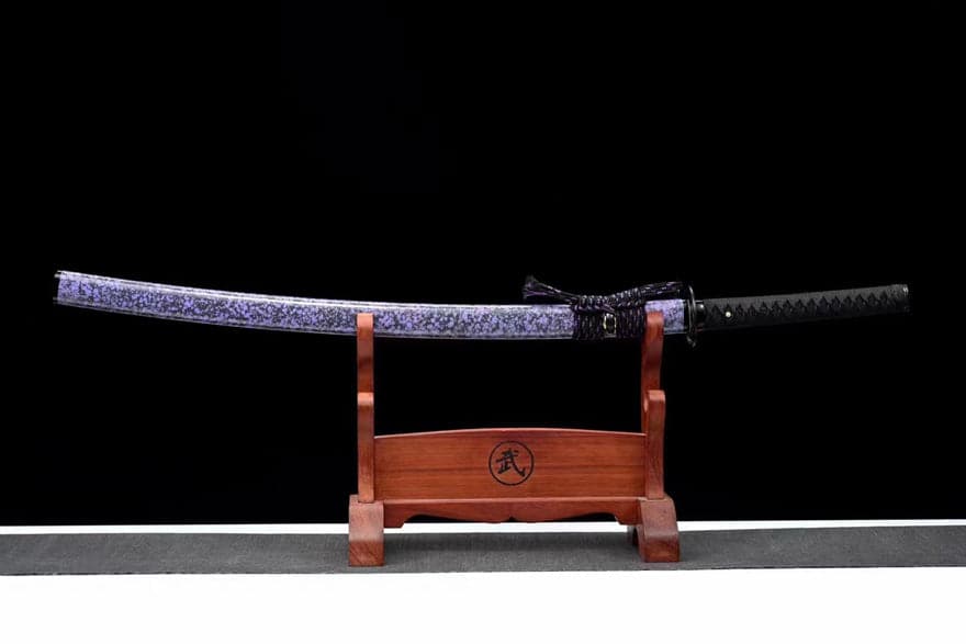 boxkatana Hand Forged Japanese Samurai Katana Violet 9260 Spring Steel Full Tang