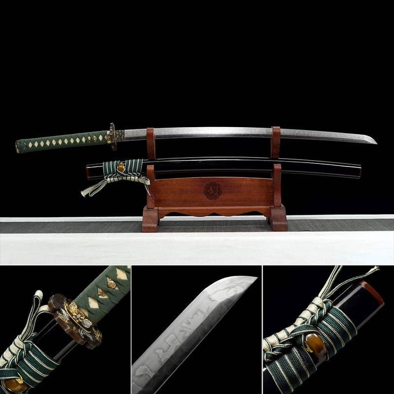 boxkatana Hand Forged Japanese Samurai Katana Wind Chimes T10  With Black Sheath