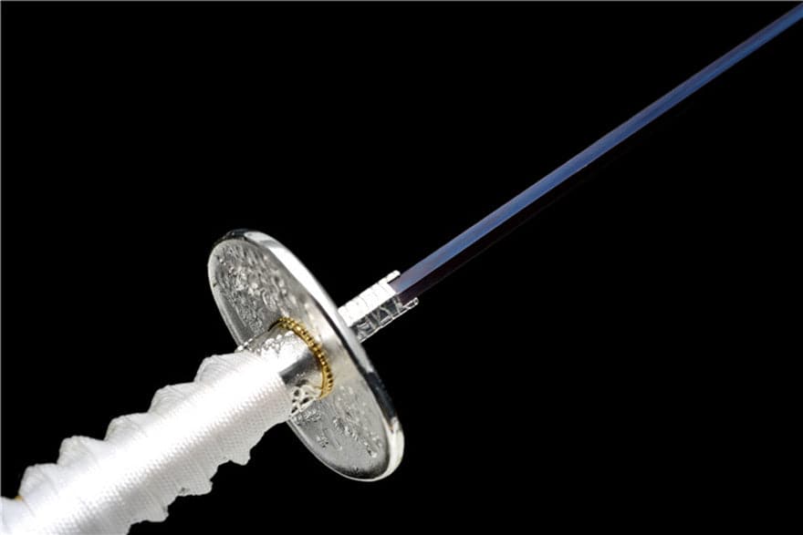 boxkatana Hand Forged Japanese Samurai KatanaSilver Ghost High Manganese Steel Blue Blade