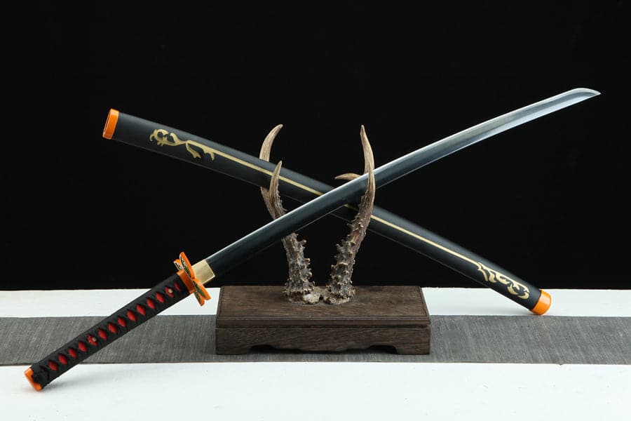 boxkatana Handmade Anime Demon Slayer Tanjiro Nichirin 3rd Generation Sword 1045 High Carbon Steel Black
