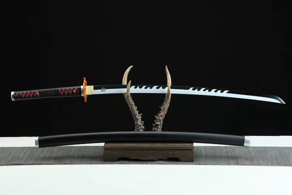 boxkatana Handmade Anime Demon Slayer Tanjiro Nichirin 3rd Generation Sword Reaper Edition1045 High Carbon Steel Black