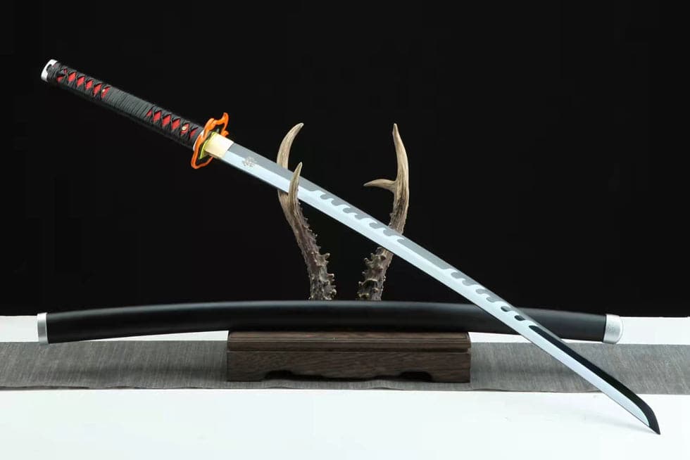 boxkatana Handmade Anime Demon Slayer Tanjiro Nichirin 3rd Generation Sword Reaper Edition1045 High Carbon Steel Black