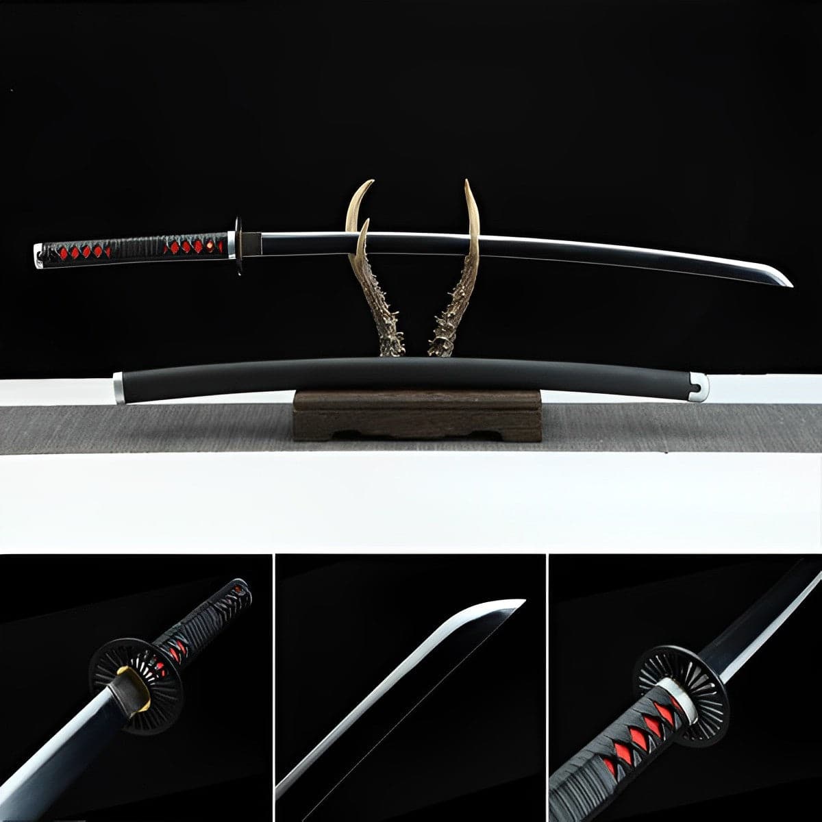 boxkatana Handmade Anime Demon Slayer Tanjiro Nichirin Sword 1045 High Carbon Steel Black
