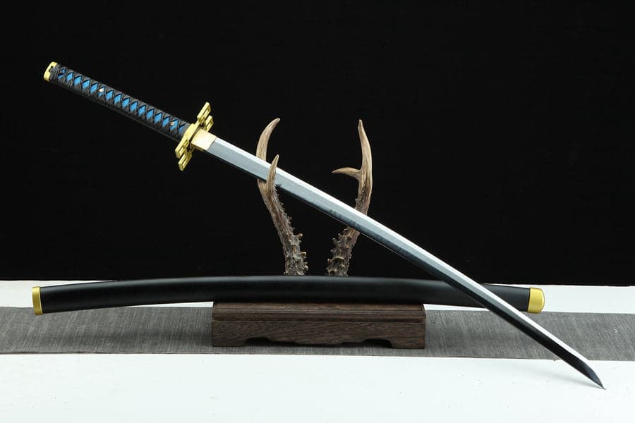 boxkatana Handmade Anime Katana Demon Slayer Muichiro Tokito Nichirin Sword 1045 High Carbon Steel Black