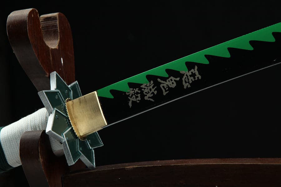 boxkatana Handmade Anime Katana Demon Slayer Sanemi Shinazugawa Nichirin Sword 1045 High Carbon Steel Black