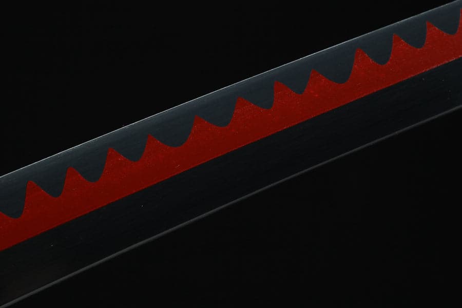 boxkatana Handmade Anime One Piece Roronoa Zoro's Shusui Katana Sword 1045 High Carbon Steel Red Black Blade