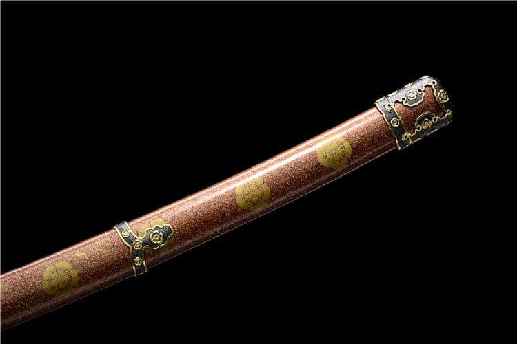 boxkatana Handmade Japanese Tachi Odachi Golden Cherry 9260 Spring Steel Two-color alloy cherry blossom