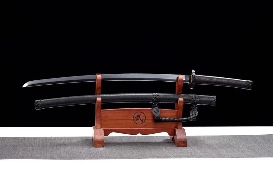 boxkatana Handmade Japanese Tachi Odachi High Manganese Steel Blade blackening process