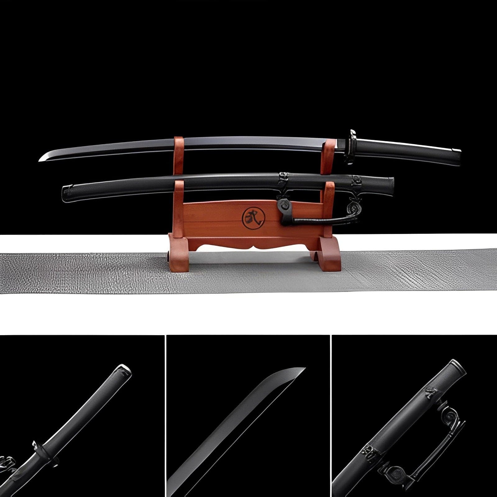 boxkatana Handmade Japanese Tachi Odachi High Manganese Steel Blade blackening process