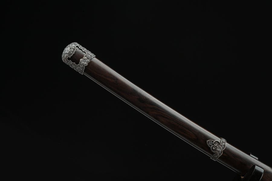 boxkatana Handmade Japanese Tachi Odachi Sakura Pattern Steel High Ebony