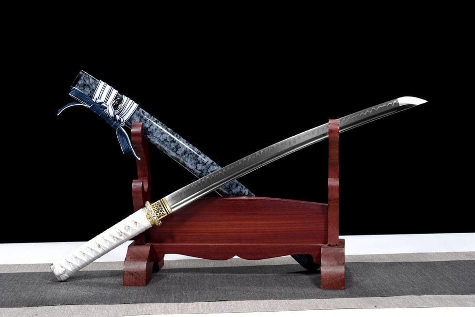 boxkatana Handmade Japanese Wakizashi Water T10 Carbon steel Turns the soil to burn blade