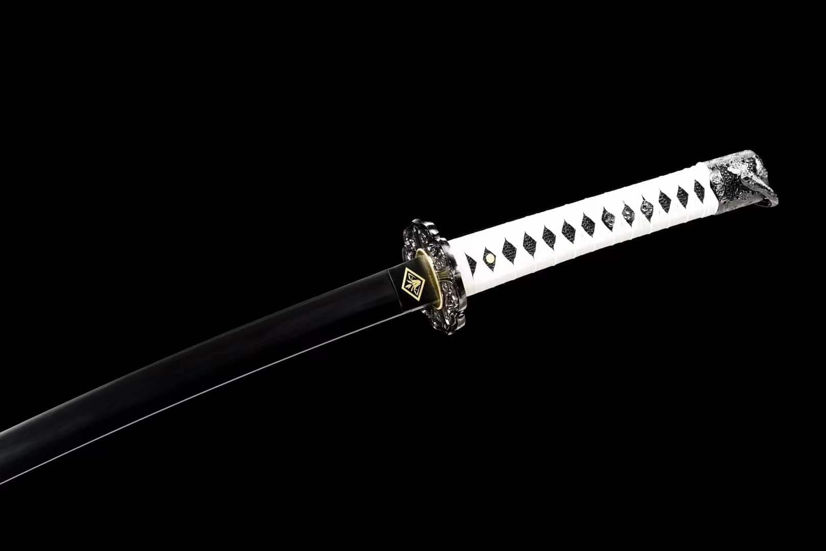 boxkatana Handmade Undead Cut Katana Sword, Sekiro: Shadows Die Twice Japanese Samurai Sword, Black Manganese Steel Blades, Full Tang