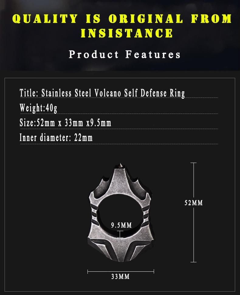 Stainless Steel Self Defense Ring - Cakra EDC Gadgets