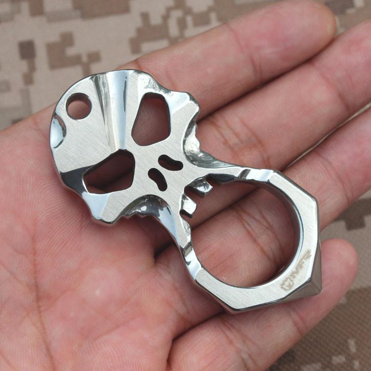 Skull 9R18MOV Stainless Steel Self Defense Keychain Tool - Cakra EDC Gadgets