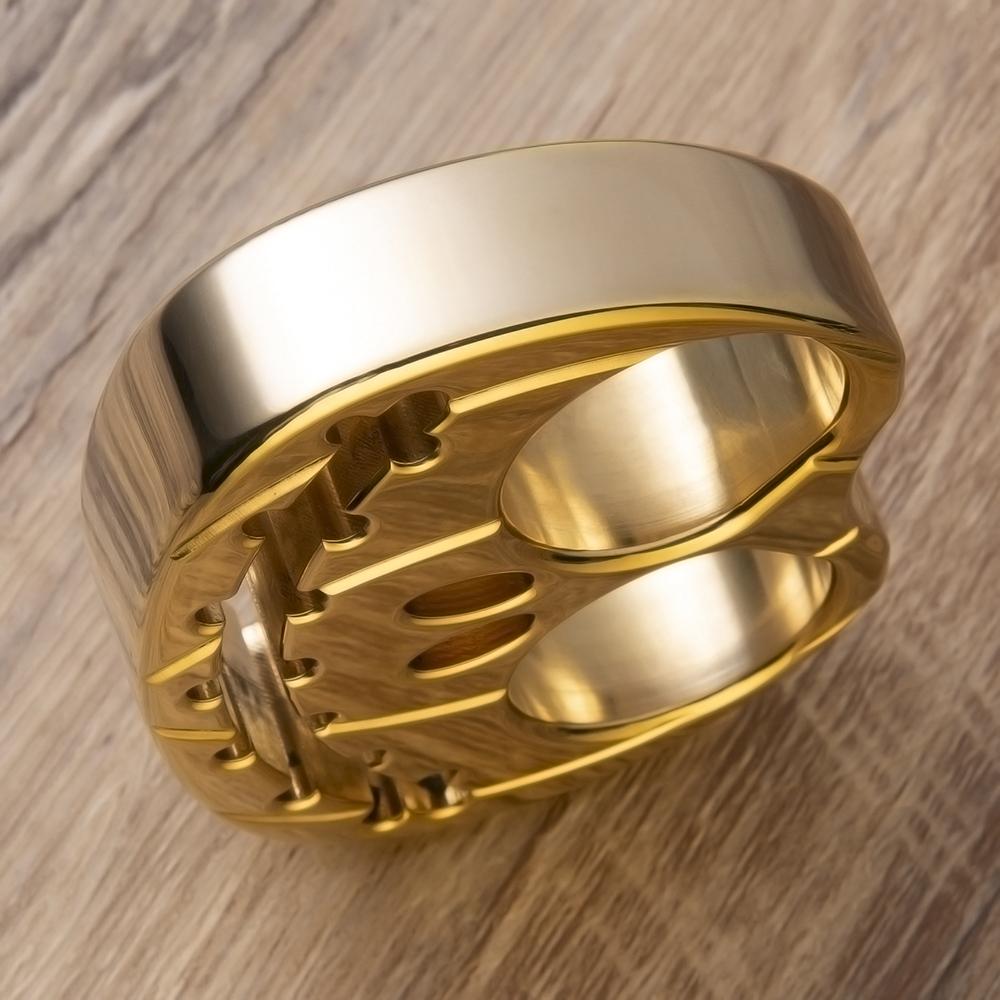 Full Brass Pumpkin Face Two Finger Brass Knuckles